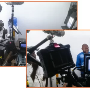 Nelson on the set