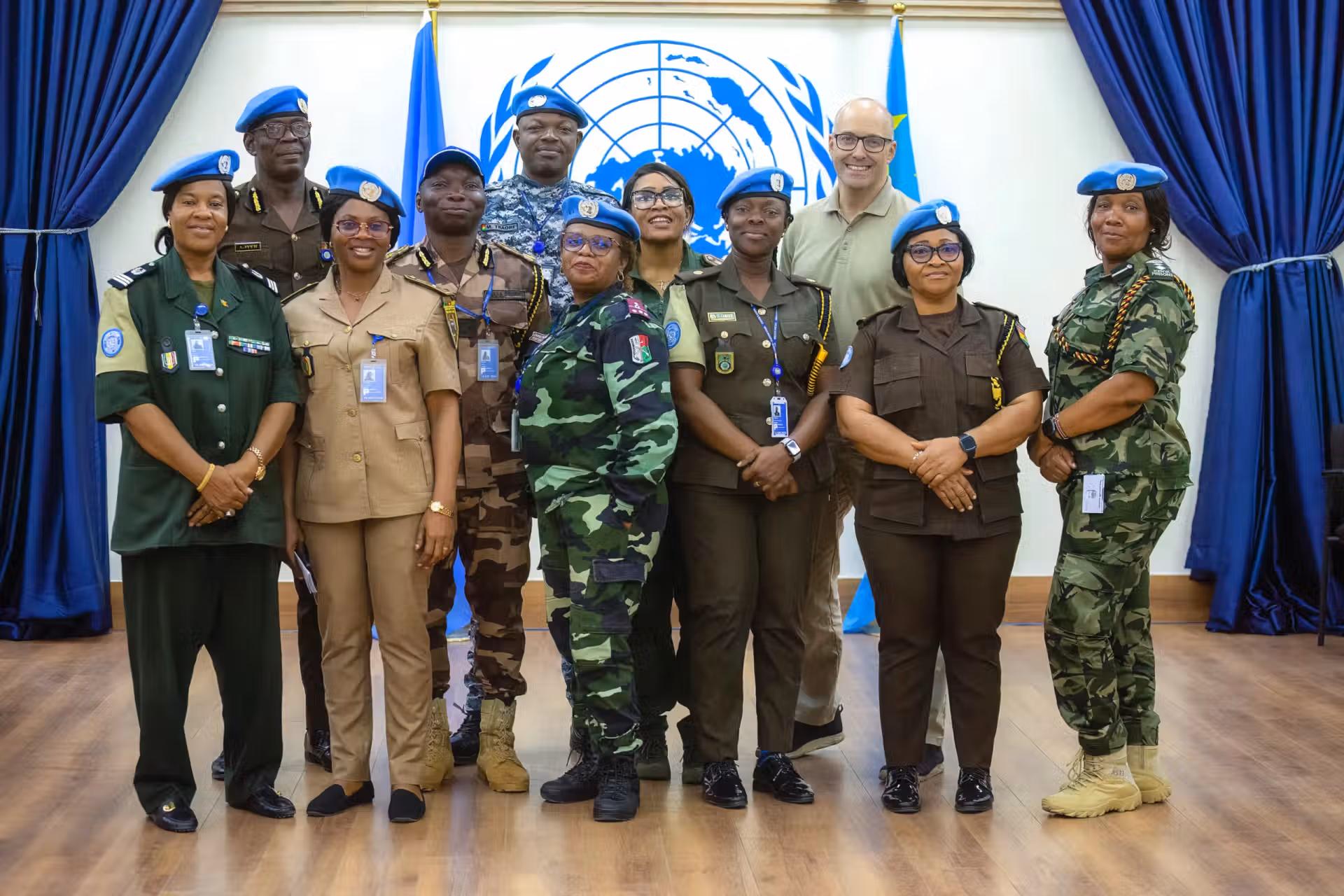 Photo de groupe du staffs du département Correction de la MONUSCO, 2025
