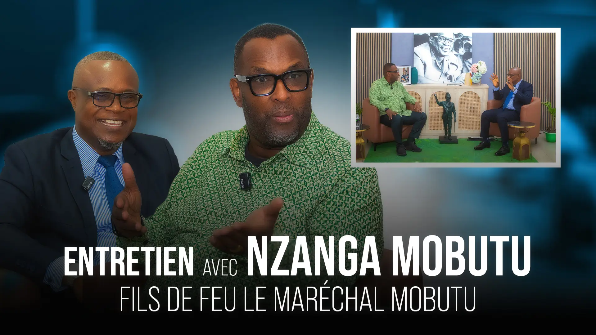 Visuelle de l'interview avec Nzanga Mobutu