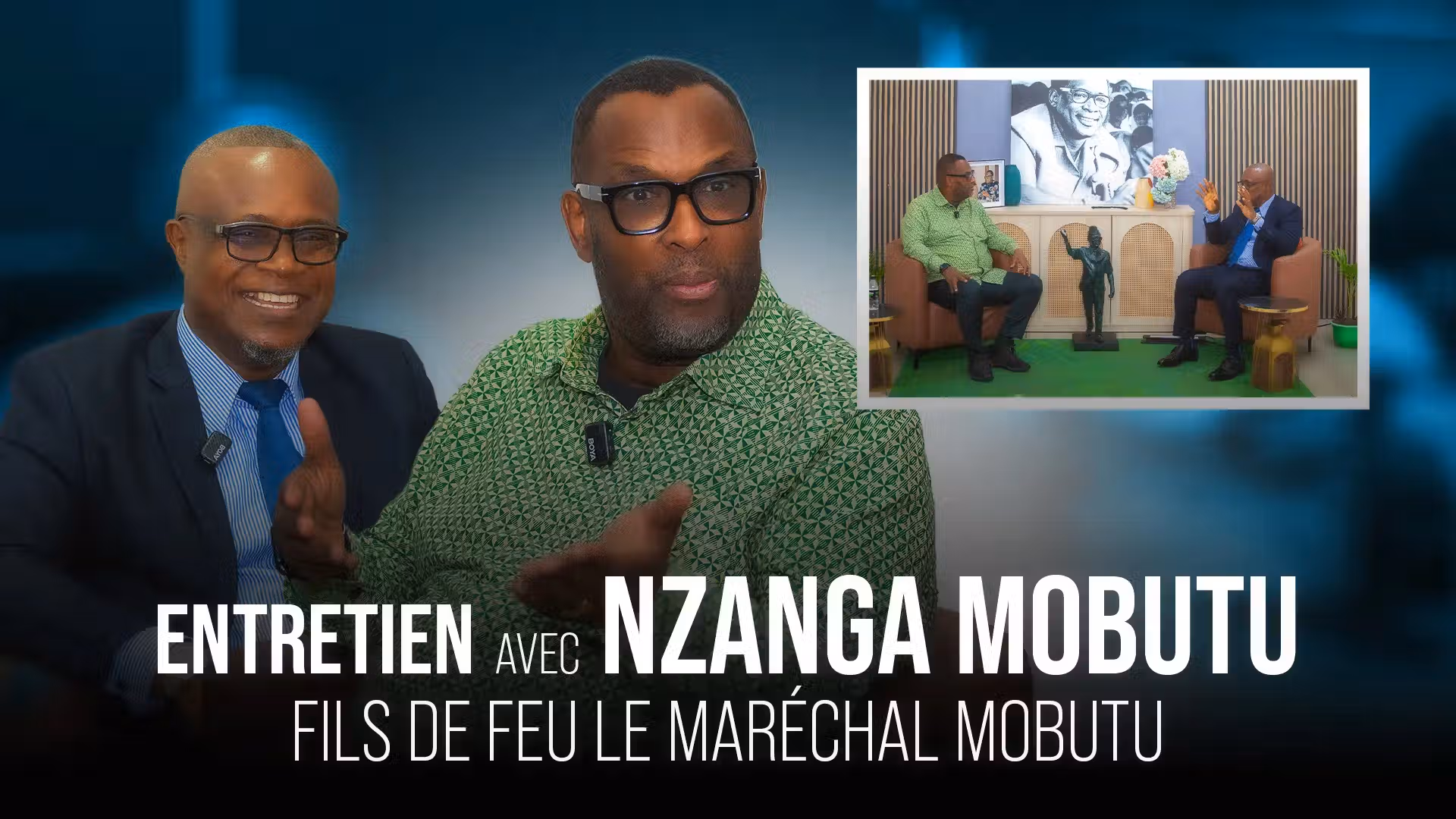 Visuelle de l'interview avec Nzanga Mobutu